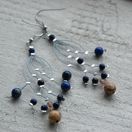 Zaplétanky lapis lazuli s jaspisem — foto 2