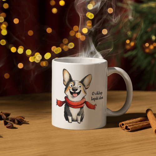O chlup lepší den - Welsh corgi - Hrníček — foto 4