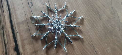 Mega vánoční hvězda - šedá — foto 2