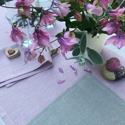 Lněný běhoun Pudrová růž — foto 3