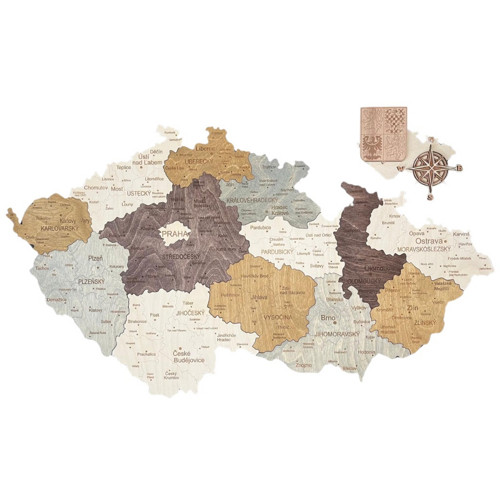 Dřevěná mapa České Republiky — foto 4