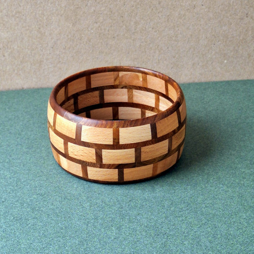 CIHLA dřevěný náramek segmentový 6,5 cm — foto 4