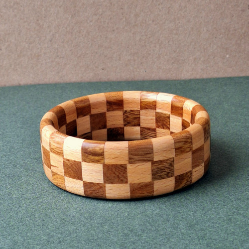 KOSTKA dřevěný náramek segmentový 6,4 cm — foto 2