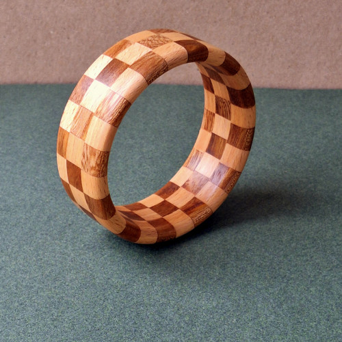 KOSTKA dřevěný náramek segmentový 6,4 cm — foto 3