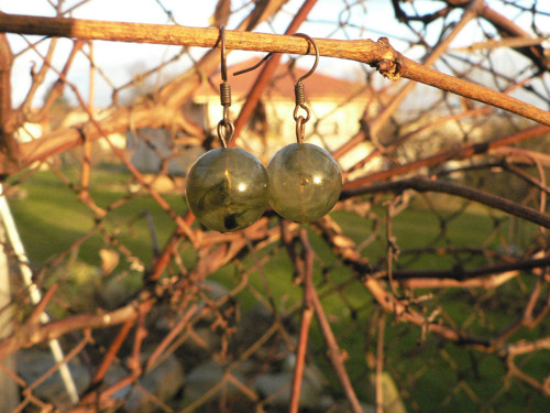 Olivové kuličky - náušnice — foto 2