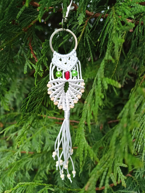 Klíčenka sova, tenká, bílá — foto 3