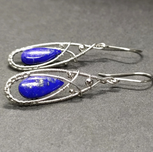 Náušnice s lapis lazuli — foto 3