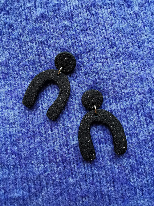 Náušnice Black organic — foto 4
