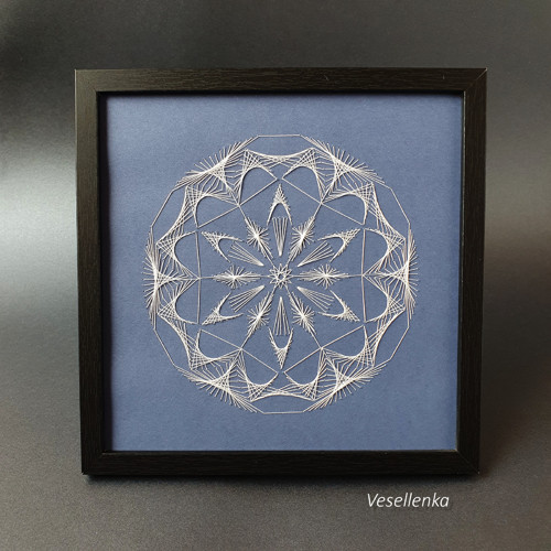 Obraz Mandala Modrobílá variace — foto 4