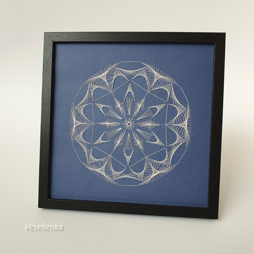 Obraz Mandala Modrobílá variace — foto 3