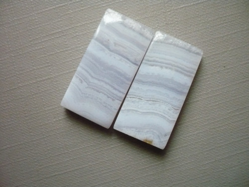 Pár kabošonů - chalcedon 26 mm, č.17f — foto 2