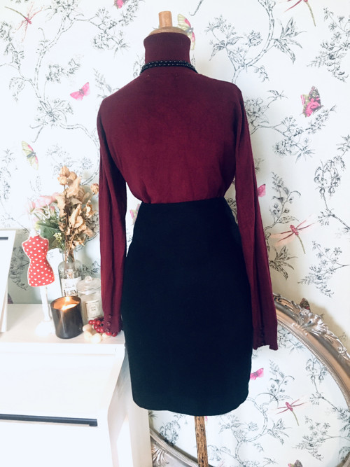 Sukně basic black vlněná — foto 4