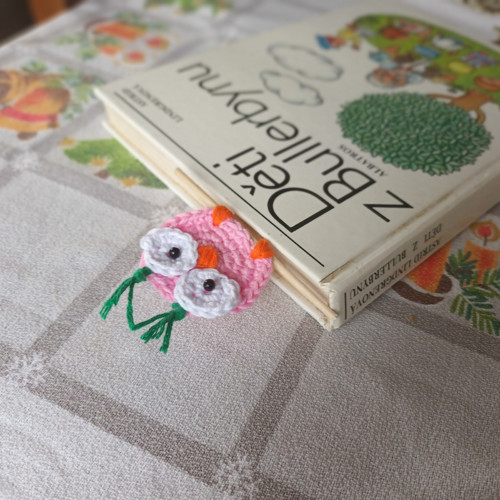 Háčkovaná záložka sovička — foto 2