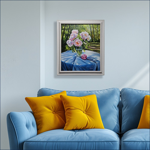 Kytice pivoněk 60x50cm — foto 2