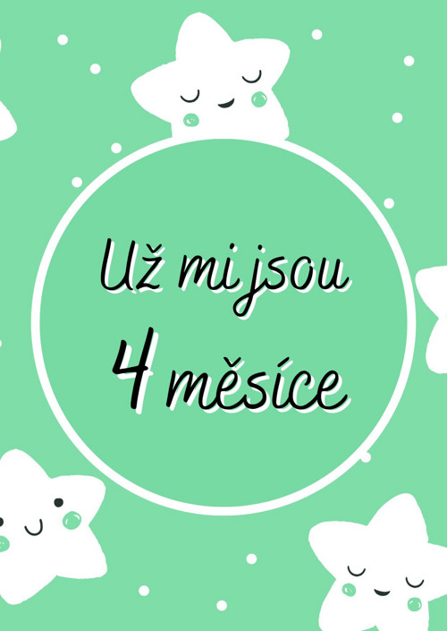 Milníkové kartičky - STAR zelené — foto 2