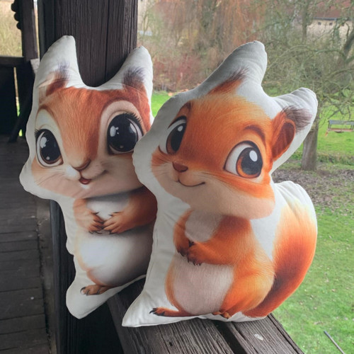 Polštář 3D - Veverka hnědá — foto 2