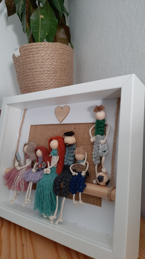 Macramé rodina v rámečku 6 — foto 4