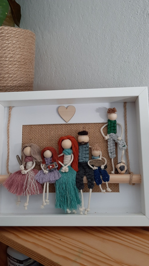 Macramé rodina v rámečku 6 — foto 5
