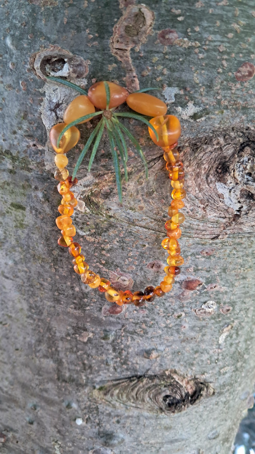 Baltský jantar koňak, med 17,2 cm — foto 5