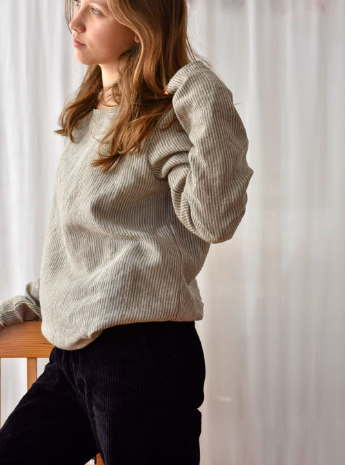 Lněná halenka - proužek — foto 3