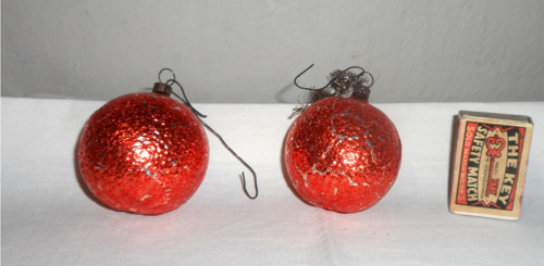 2x starožitné SKLENĚNÉ vánoční ozdoby — foto 5