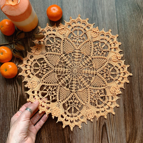 Háčkovaná dečka strukturovaná 34 cm — foto 3