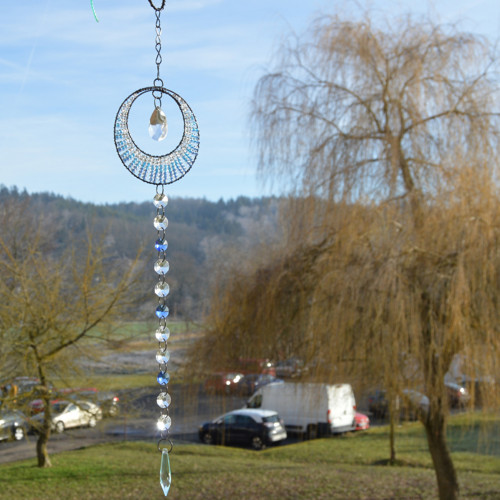 Drátovaný závěs Lapač slunce Modravý. — foto 5