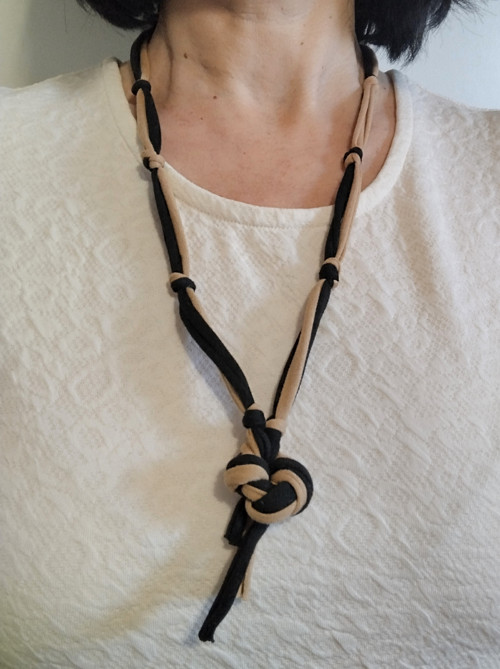 Macramé náhrdelník + náramek Uzlový — foto 2