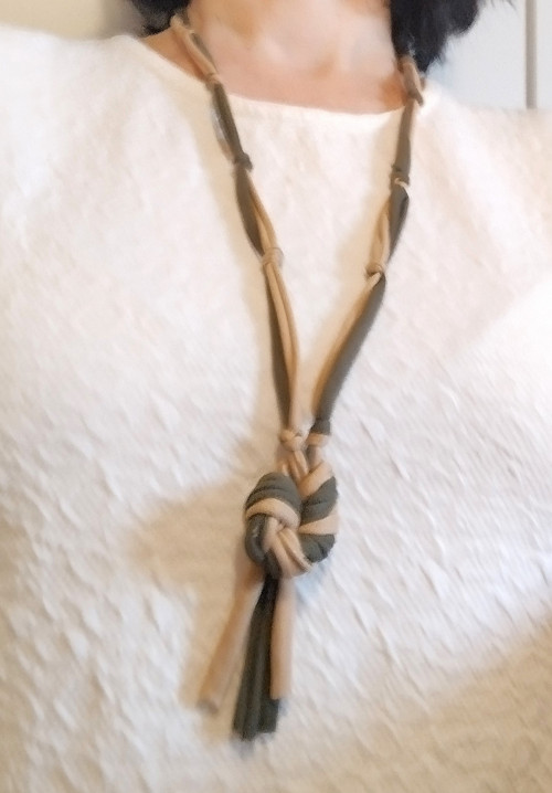 Macramé náhrdelník + náramek Uzlový — foto 2