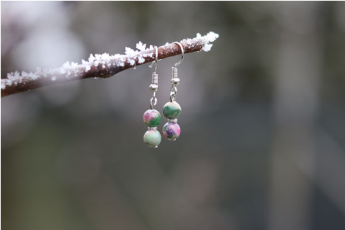 Minimalistické náušničky s jadeitem — foto 3