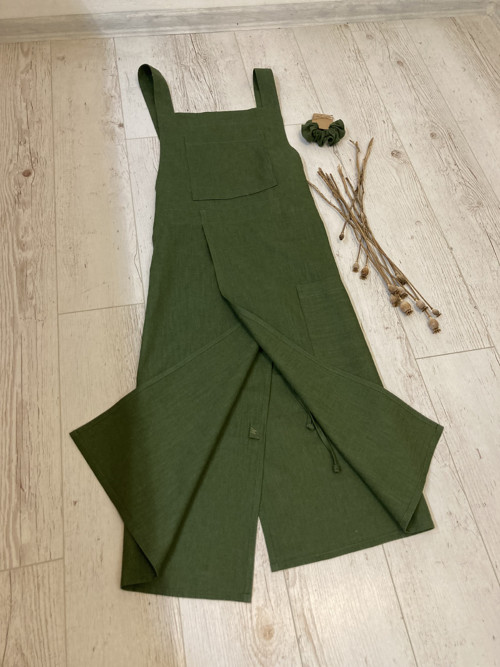 Ľanová zástera DARK Green — foto 6