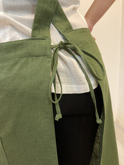 Ľanová zástera DARK Green — foto 4
