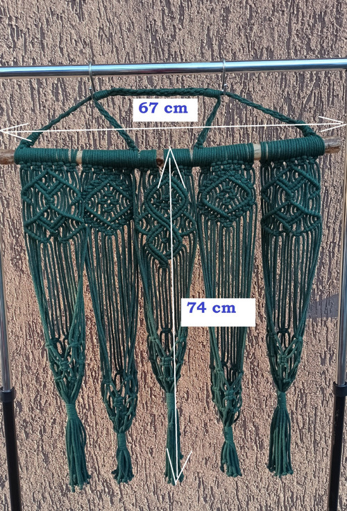 Boho macramé závěs na 5 květináčů — foto 4
