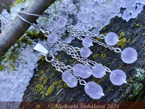 HROZNOVÝ CHALCEDON - sada šperků + video — foto 5