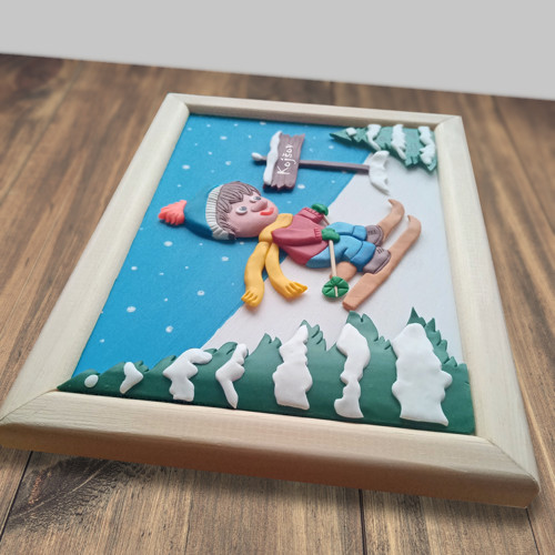 Lyžař Šimon - 3D obrázek do dětského pokoje — foto 2