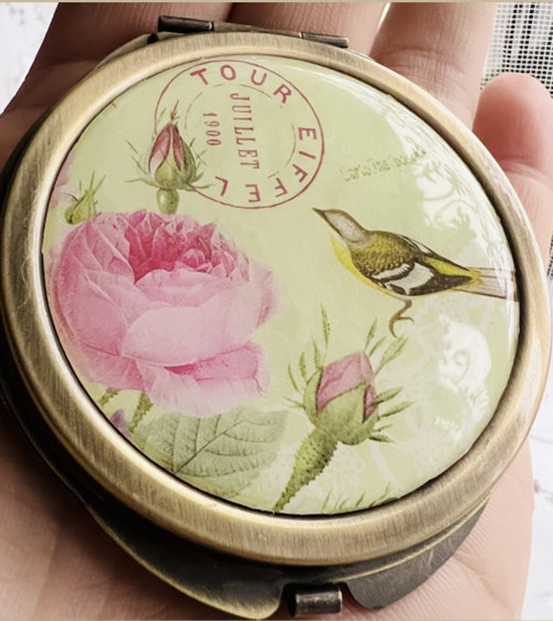 DIY sada_Zrcátko bronz s lůžkem 5cm+Epoxy — foto 2
