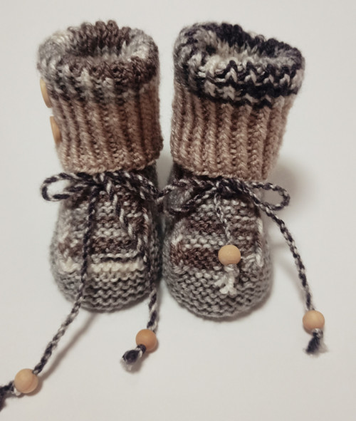 Pletené bačkůrky - 9 cm — foto 2
