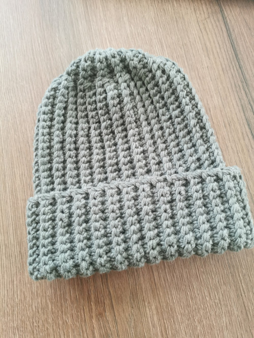 Vlněná háčkovaná čepice merino 2v1 — foto 4