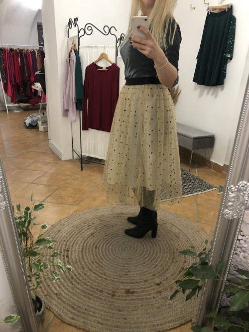 Tylová TUTU sukně s puntíky — foto 2