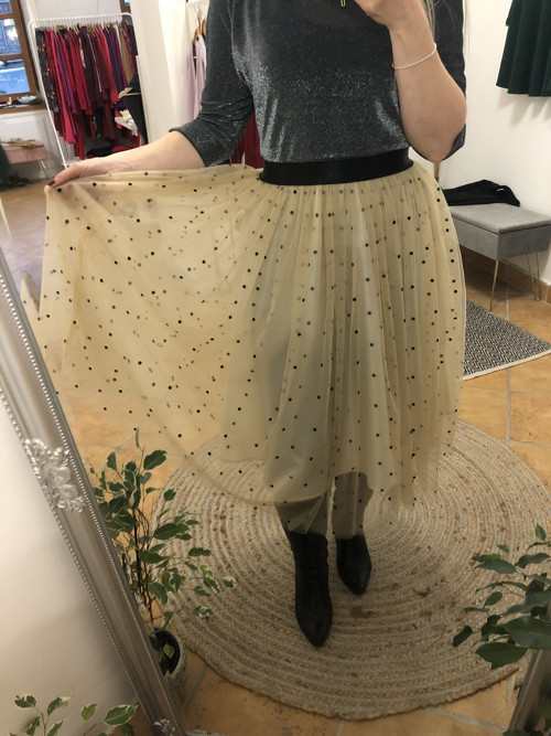 Tylová TUTU sukně s puntíky — foto 3