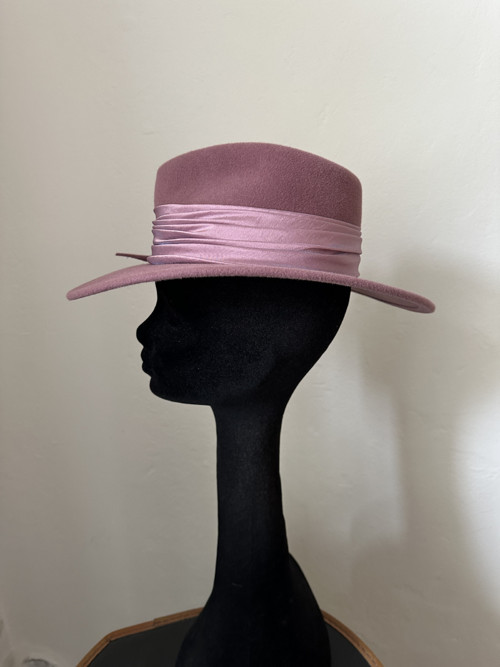 Dámský Plstěný Klobouk Fedora Starorůžová — foto 5