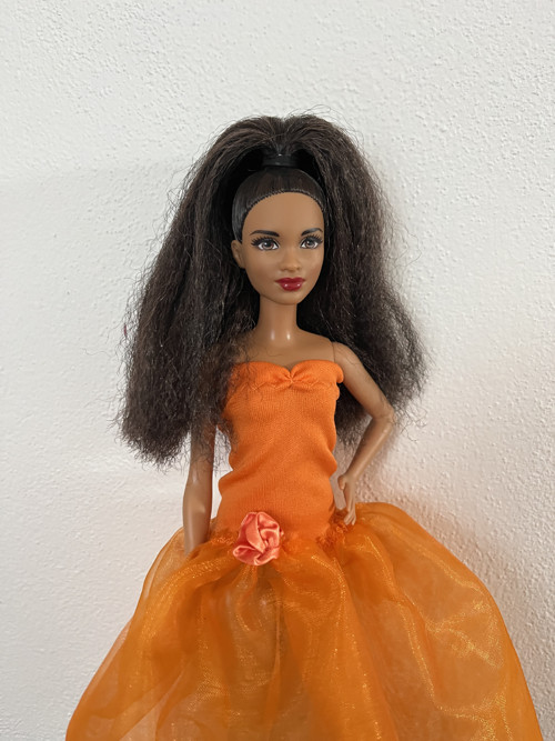Šaty pro barbie oranžově — foto 4