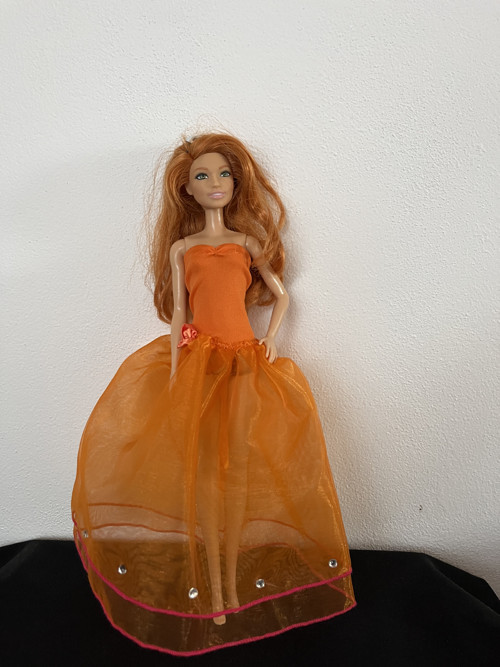 Šaty pro barbie oranžově — foto 3