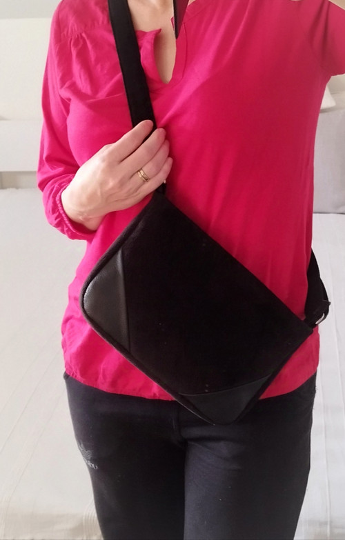 NINA "Simple" textilná kabelka a kožou — foto 2