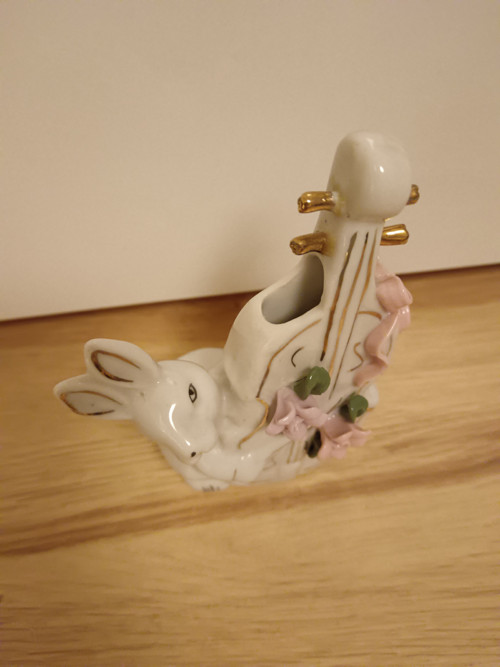 Retro králíček s houslemi - mini vazicka — foto 2