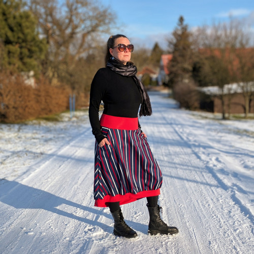Sukně KALA maxi nášbarevnýpruh — foto 4