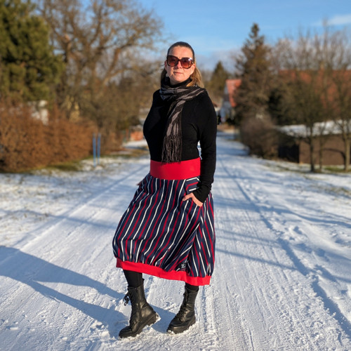 Sukně KALA maxi nášbarevnýpruh — foto 6