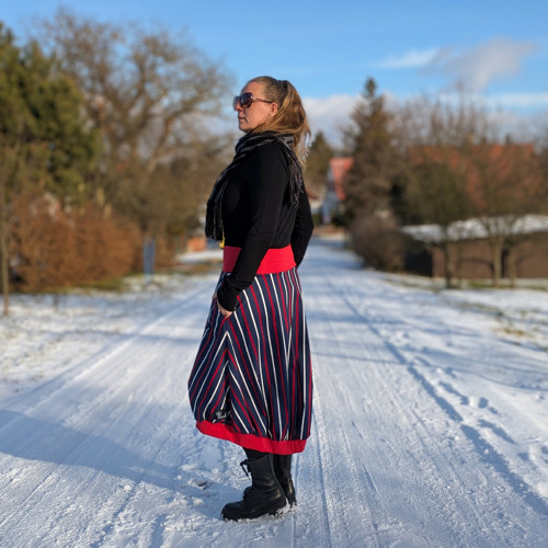 Sukně KALA maxi nášbarevnýpruh — foto 2