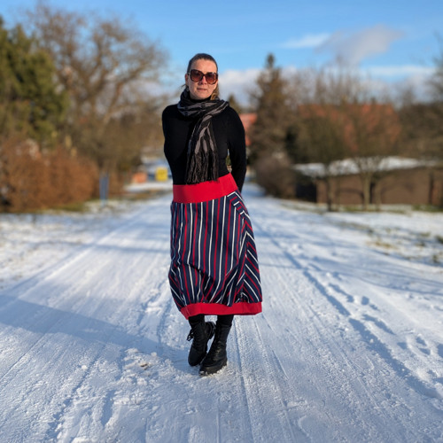 Sukně KALA maxi nášbarevnýpruh — foto 3