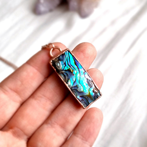 Abalone/Paua perleťová mušle - náhrdelník — foto 2